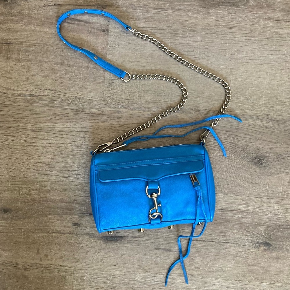Rebecca Minkoff Mini Mack Blue Crossbody EUC